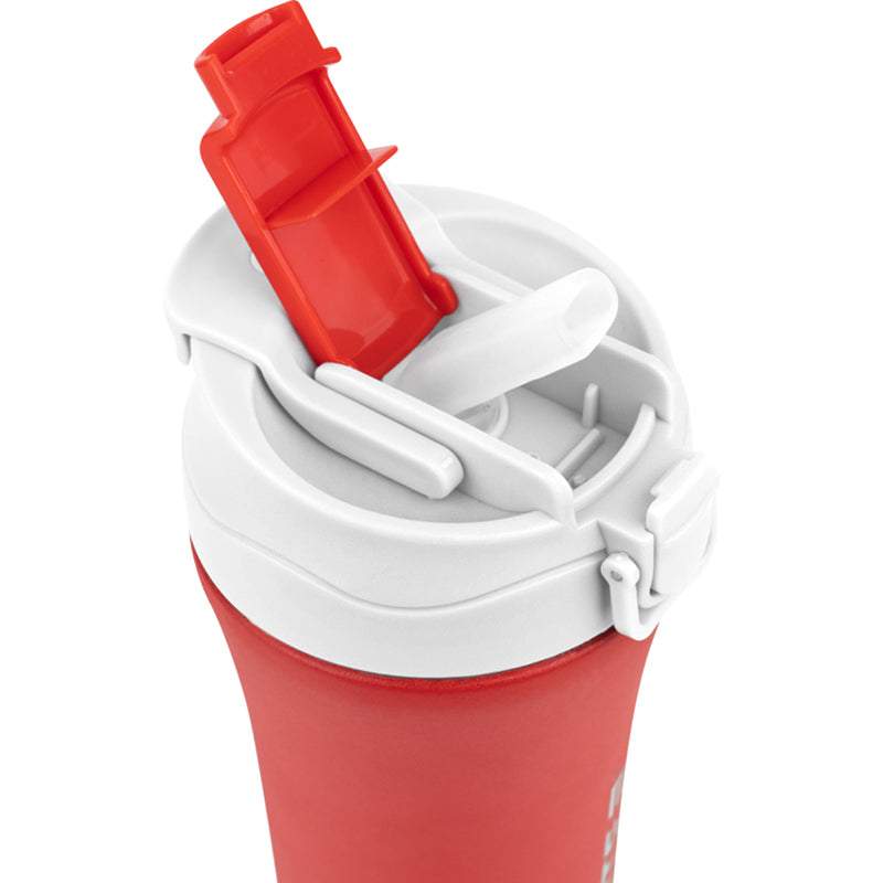 Thermomug with a straw Kite K22-457-03, 400 ml, red