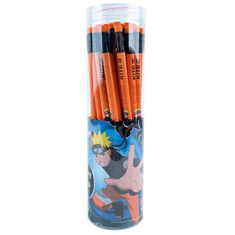 Ołówek grafitowy z gumką Kite Naruto NR23-056, 36 szt., tuba