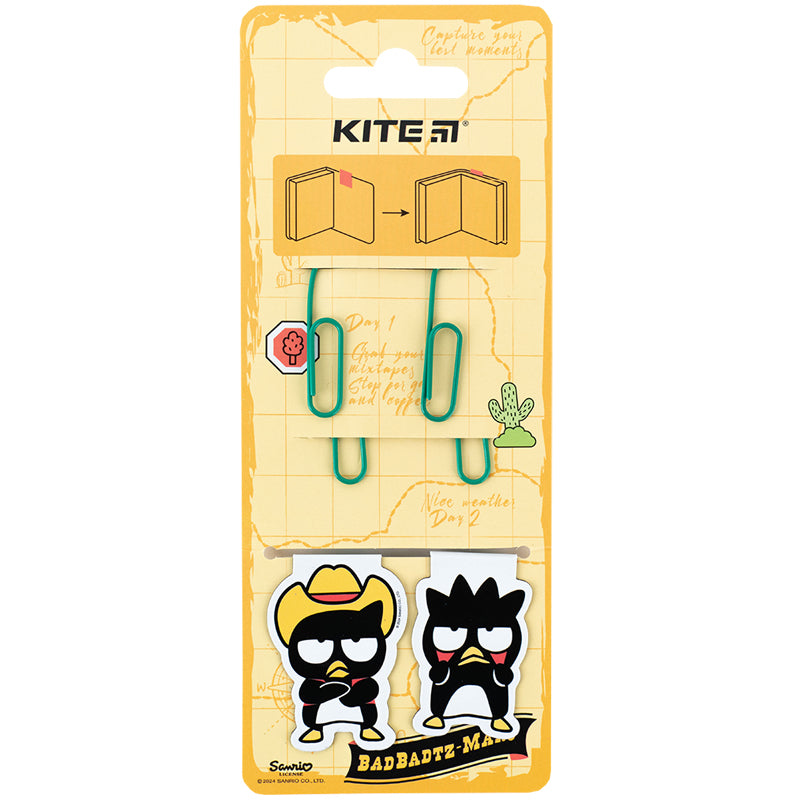 Zestaw magnetycznych zakładek z spinaczami Kite Bad Badtz-Maru HK24-495