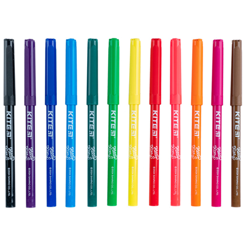 Set of fiber-tipped pens Kite Hello Kitty HK24-447, 12 colors