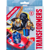 Set of fiber-tipped pens Kite Transformers TF24-447, 12 colors