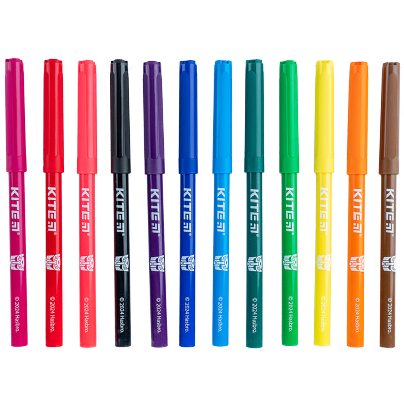 Фломастери Kite Transformers TF24-447, 12 кольорів