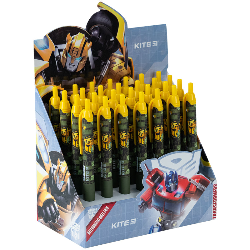 Ballpoint pen retractable Kite Transformers TF24-039, blue