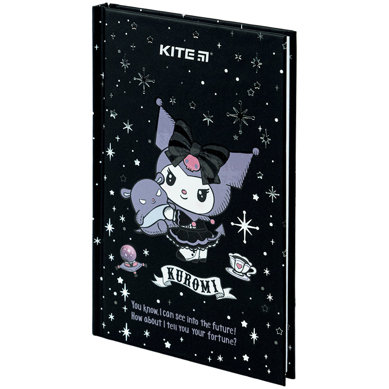 Книга записна Kite Kuromi HK24-199-1, тверда обкладинка, А6, 80 аркушів, клітинка