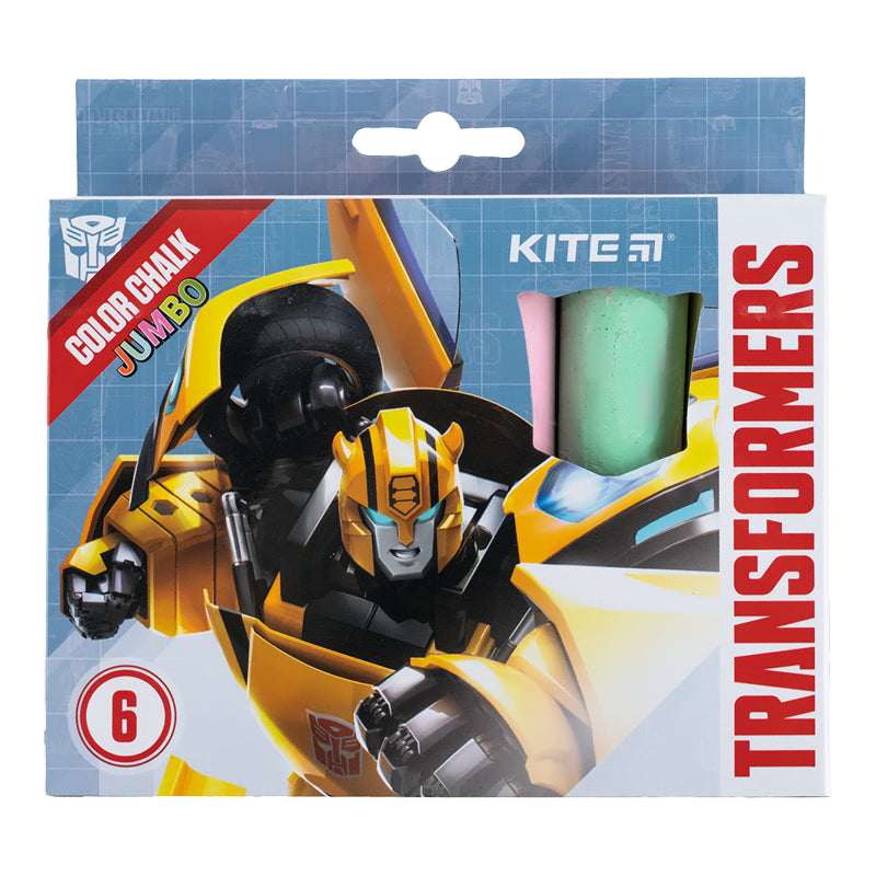 Color chalk Kite Jumbo Transformers TF24-073, 6 colors