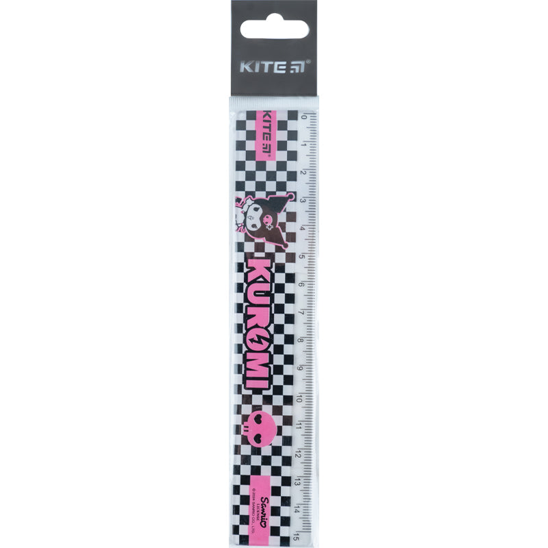 Лінійка пластикова Kite Kuromi HK24-090-1, 15 см