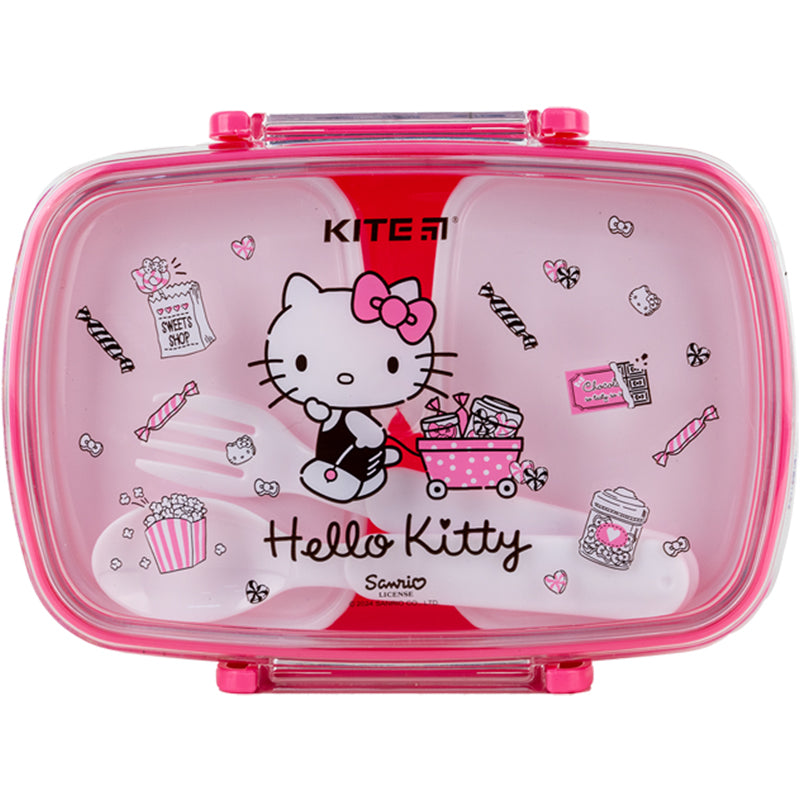 Lunchbox with fork and spoon Kite Hello Kitty HK24-181-2, 750 ml