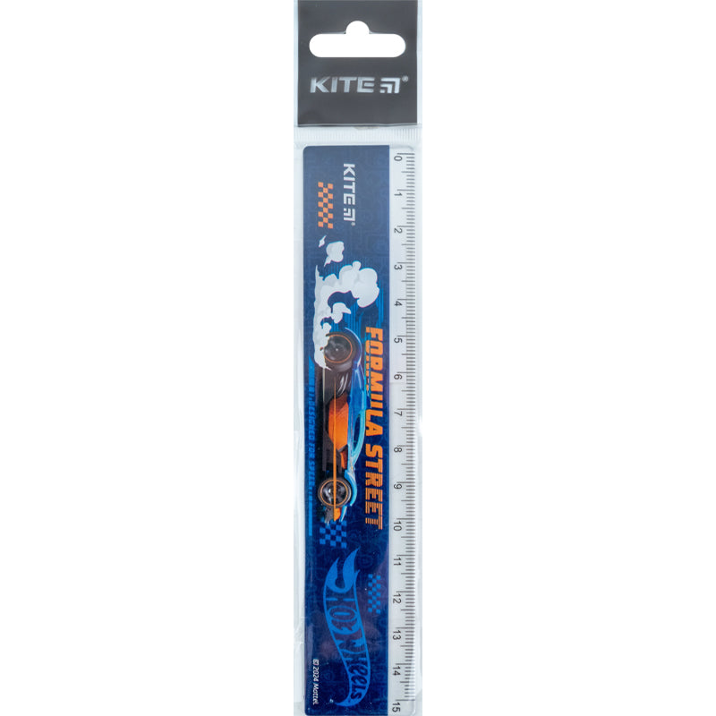 Лінійка пластикова Kite Hot Wheels HW24-090, 15см