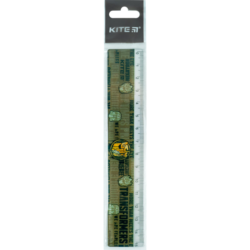 Ruler plastic Kite Transformers TF24-090, 15 cm