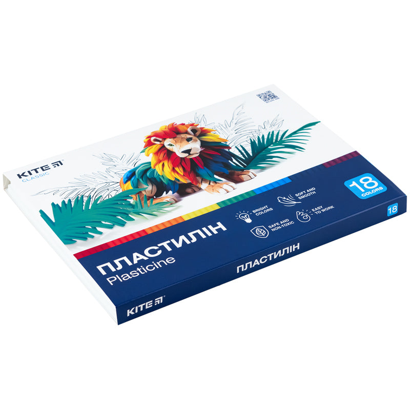 Plastelina Kite Classic K-085, 18 kolorów, 360 g