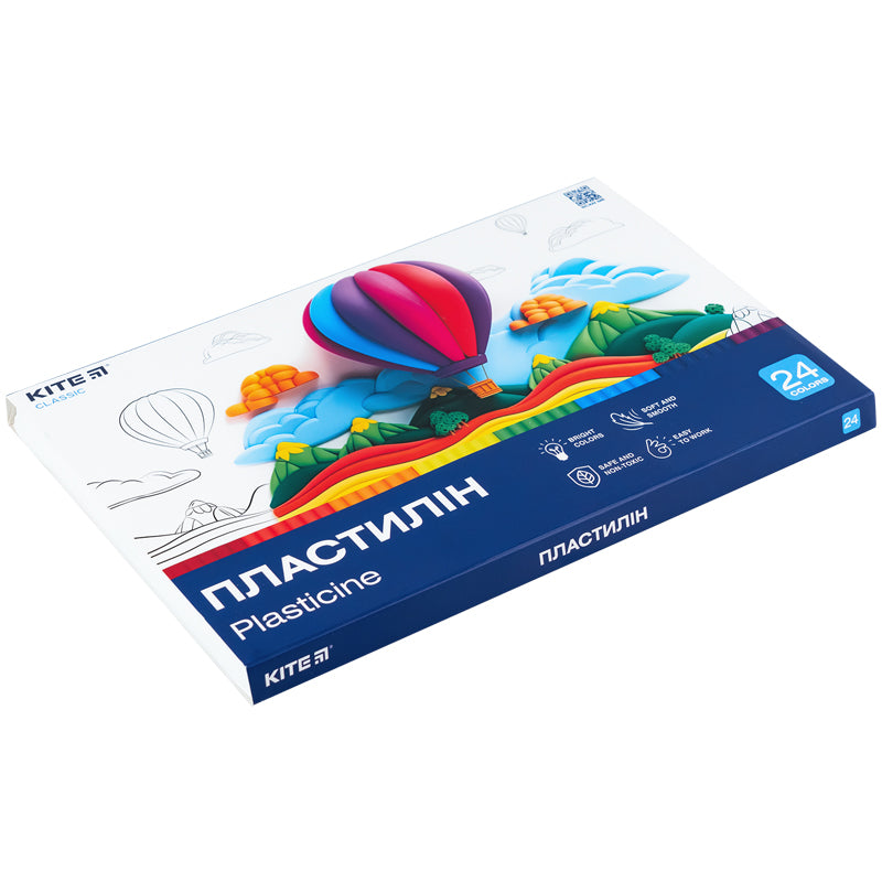 Plastelina Kite Classic K-089, 24 kolory, 480 g