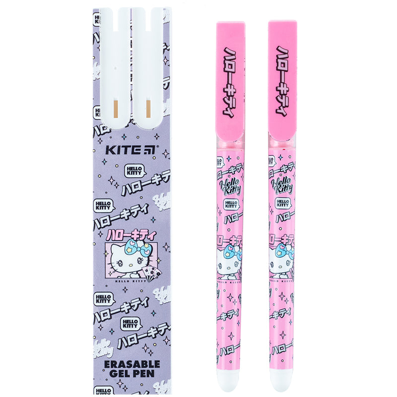 Gel pen "write-erase" Kite Hello Kitty HK24-069-2, blue, 2 pcs. in a pencil case