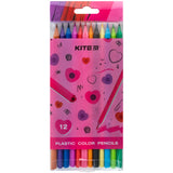 Олівці кольорові пластикові Kite Heart K24-049-2, 12 шт.