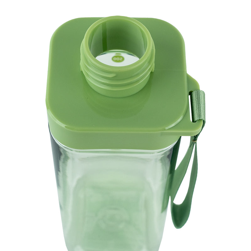 Пляшечка для води квадратна Kite K24-1209-2, 550 мл, зелена