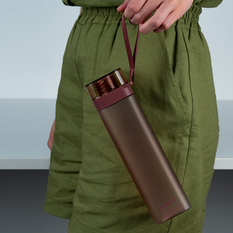 Пляшечка для води квадратна Kite K24-1210-3, 700 мл, бордова