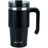 Термокружка з ручкою Kite K24-1207-1, 600 мл, чорна