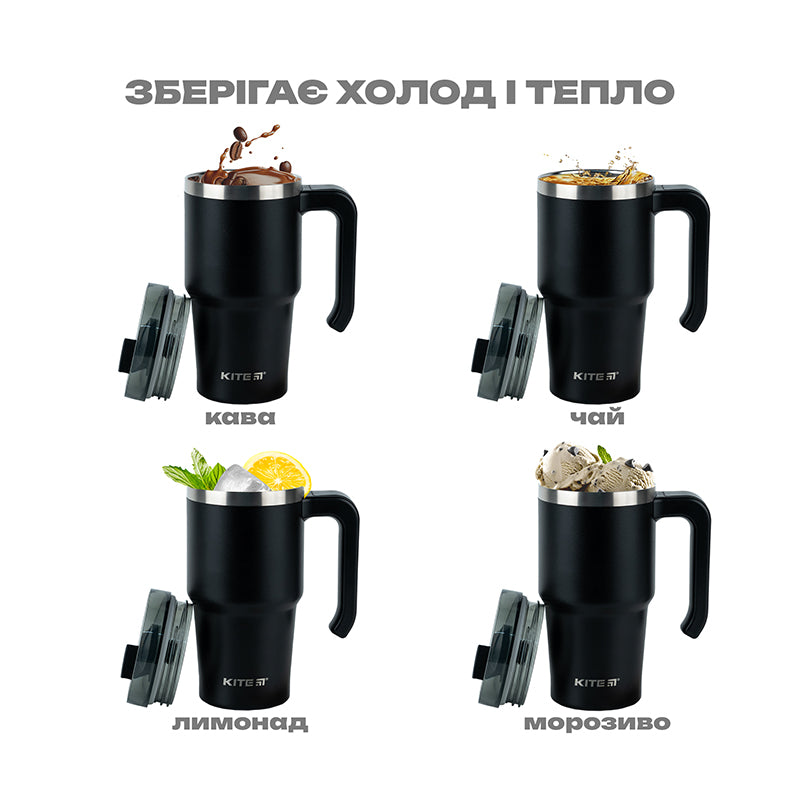 Thermomug  Kite K24-1207-1, 600 ml, black