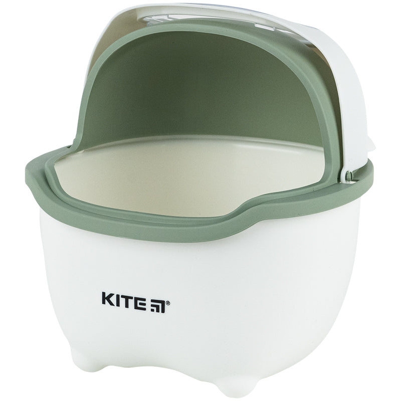 Настільний контейнер для сміття Kite K24-009-7, біло-зелений