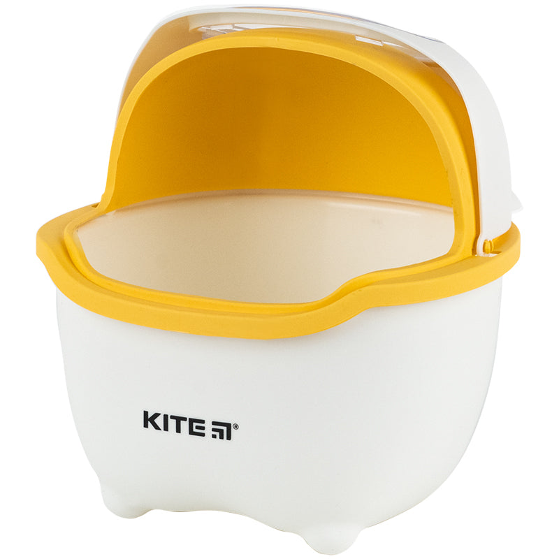Desktop waste bin Kite K24-009-8, white-orange