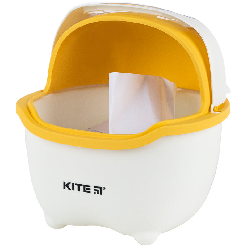 Desktop waste bin Kite K24-009-8, white-orange