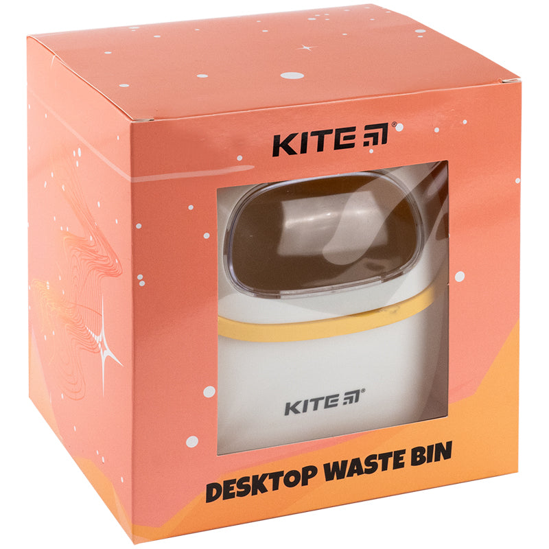 Desktop waste bin Kite K24-009-8, white-orange