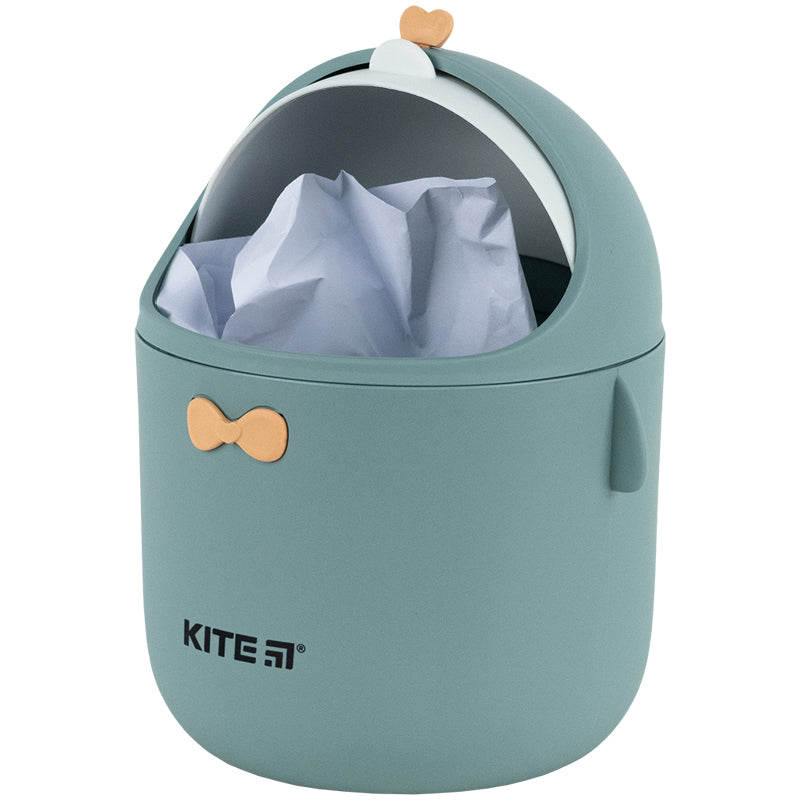 Desktop waste bin Kite K24-010-1, grey-green