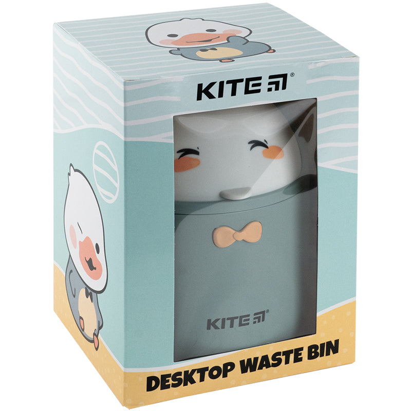 Desktop waste bin Kite K24-010-1, grey-green