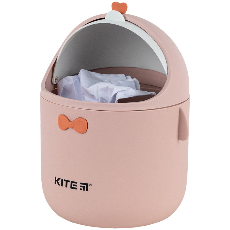 Desktop waste bin Kite K24-010-2, peach