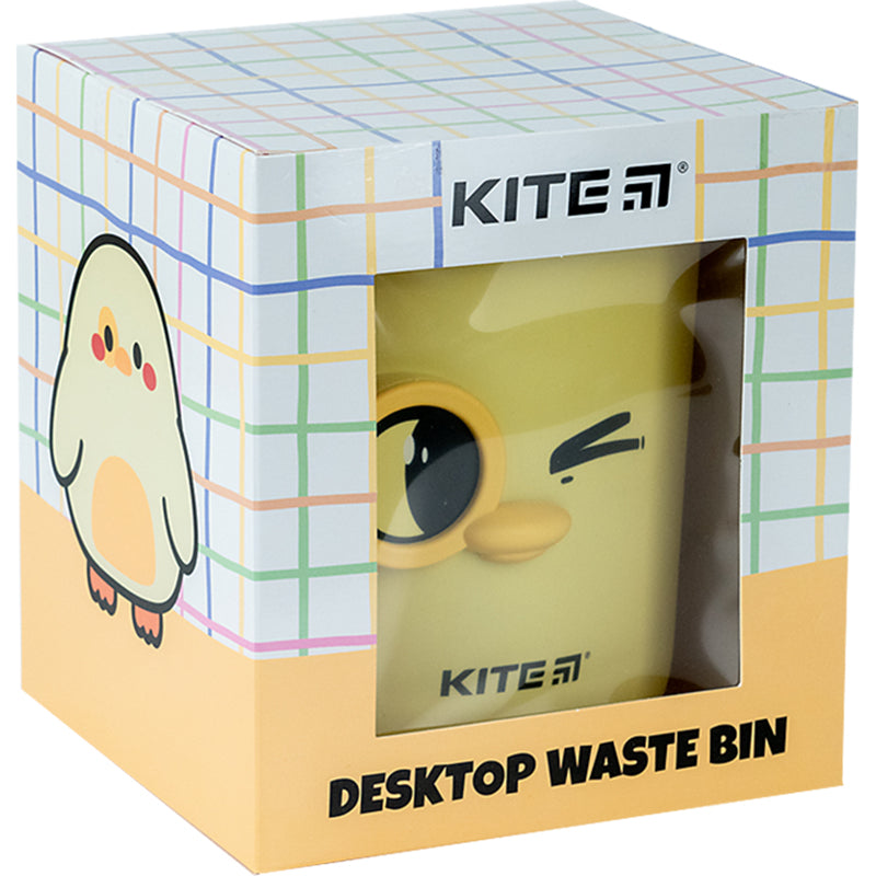 Desktop waste bin Kite K24-011-2, yellow
