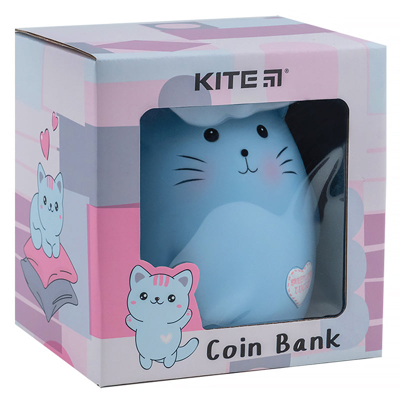 Coin bank Kite blue cat K24-498-5