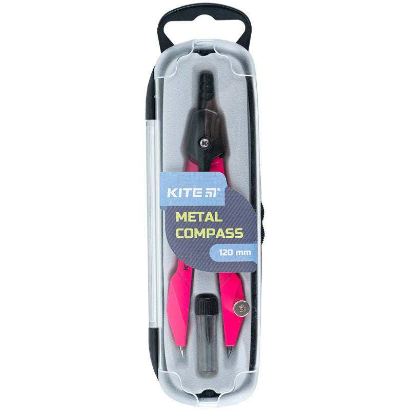 Metal compass+refill lead Kite Techno K24-414-10, 120 mm, pink