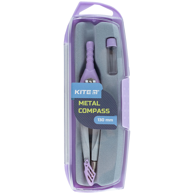 Metal compass+refill lead Kite Pastelini K24-413-36, 130 mm, lilac