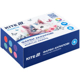 Фарби акрилові Kite Creative K-272, 6 пастельних кольорів, 20 мл