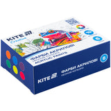 Acrylic paints Kite Creative K-274, 6 neon colors, 20 ml