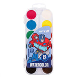Watercolor paints Kite Transformers TF25-061, 12 colors
