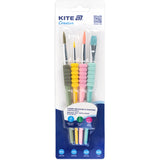 Набір пензлів з грипом Kite Creative K-334-2 (синтетика круглі 2, 6, 10, плаский 12)