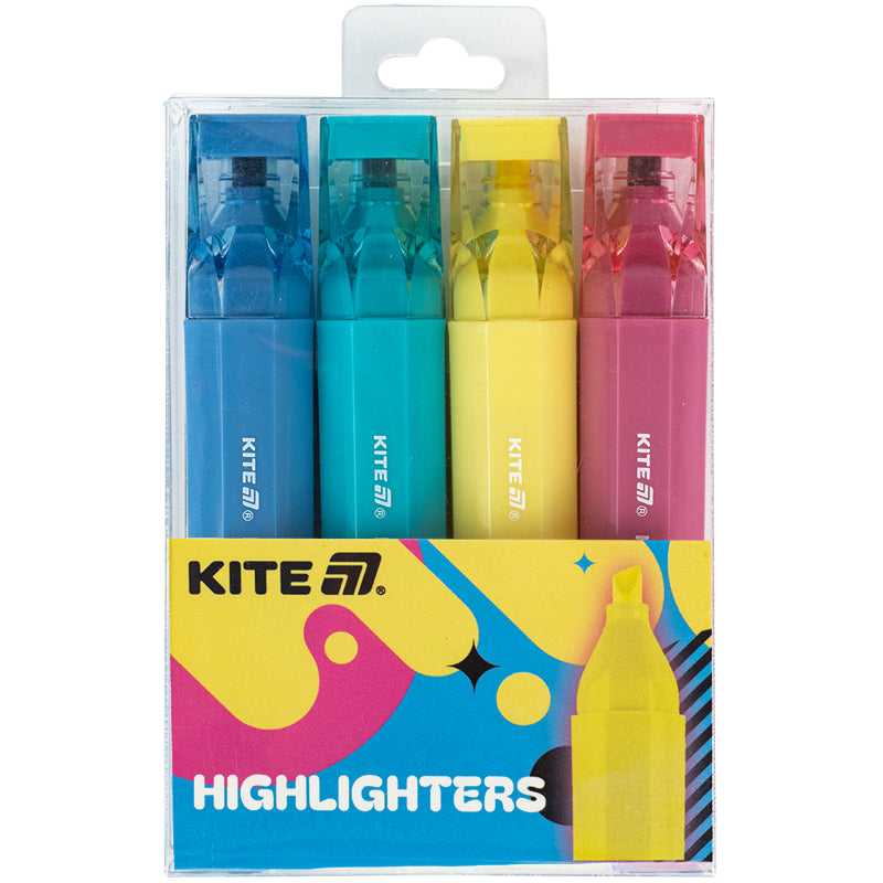 Highlighter Kite Creative Trendy Colors K24-1144-4, set of 4 colors