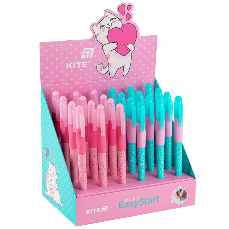Ballpoint pen Kite EasyStart Kitty K25-099-2, blue