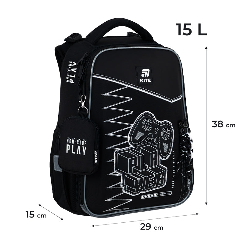 School backpack hard shaped Player K25-531M-3