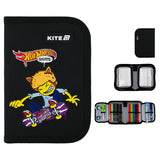 Пенал з наповненням Kite Hot Wheels Skate HW25-622H-2, 1 відділення, 2 відвороти