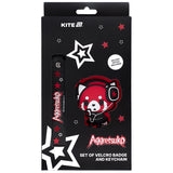 Zestaw plakietka na rzep i brelok zawieszek Kite Aggretsuko AR25-3010-2, 2 szt.