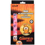 Zestaw plakietka na rzep i brelok zawieszek Kite Garfield GF25-3010, 2 szt.