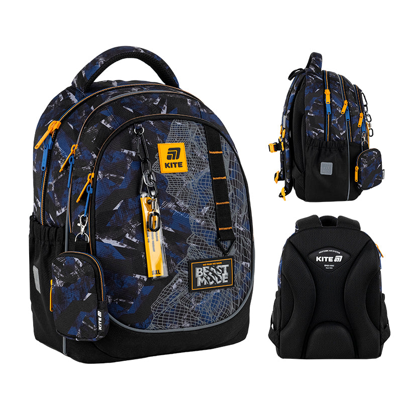 Шкільний набір Kite Education Beast Mode SET_K25-700M-4 (рюкзак, пенал, сумка)