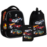 Шкільний набір Kite Education Hot Wheels SET_HW25-555S (рюкзак, пенал, сумка)