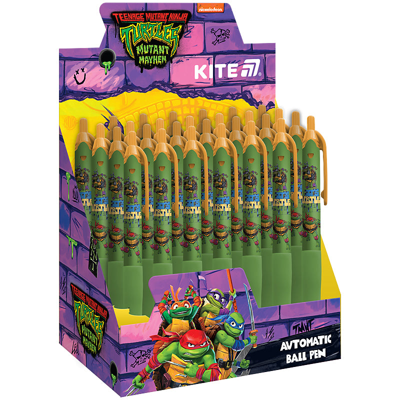 Ballpoint pen retractable Kite Ninja Turtles NT25-039, blue