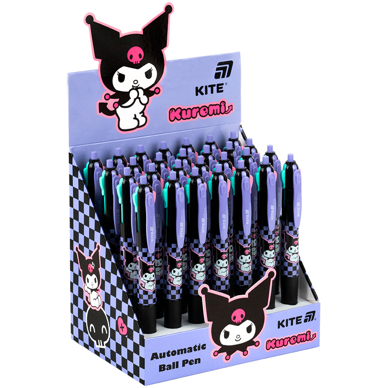 Ballpoint pen retractable Kite Kuromi HK25-067, 4 colors