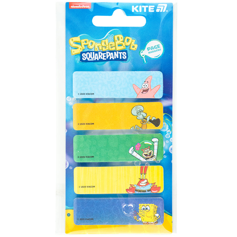 Page paper markers Kite Sponge Bob SB25-480, 100 pcs, 5х15х50 mm