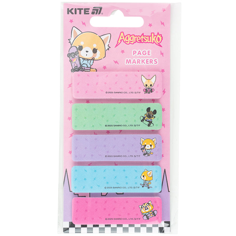 Page paper markers Kite Aggretsuko AR25-480, 100 pcs, 5х15х50 mm