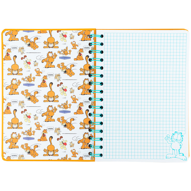 Spiral notebook Garfield GF25-190, A5, 80 sheets, squared