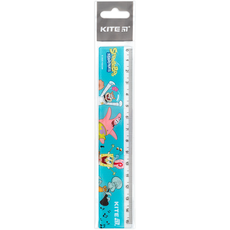 Лінійка пластикова Kite Sponge Bob SB25-090, 15 см